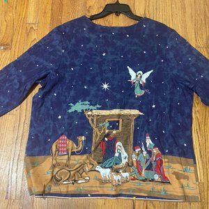 Ladies Plus Size Christmas Blouse SIZE: 3X